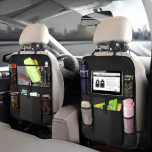 Car Backseat Organizer with Touch Screen Tablet Holder Auto Storage Pockets Cover Car Seat Back Protectors Car Accessories