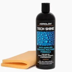 Tech Shine: Ceramic Coating for Cars, Car Wax, Car Polish, Ceramic Polymer Coating, Hydrophobic Top Coat Polish and Sealer, 6-8 Applications per Bottle