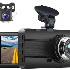 Dash Cam Front and Rear, 1080P Dual 3" Car Camera, Parking Monitor, Loop Recording