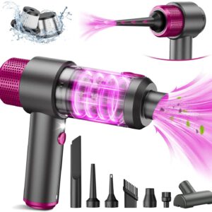 Handheld Car Vacuum Cleaner Cordless, 15000PA High Power Car Vacuum Cleaner & Air Duster, 4-In-1 Portable Mini Car Vacuum Cleaner with LED Light, Hand Held Vacuum Cleaner for Car Home Office