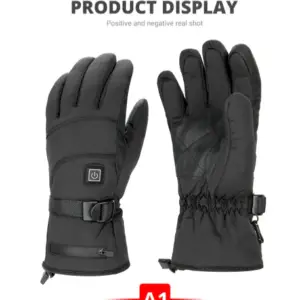 Motorcycle Heated Gloves Winter Warm Heated Gloves Skiing Snowboarding Waterproof Touch Screen Motorcyclist Heated Gloves